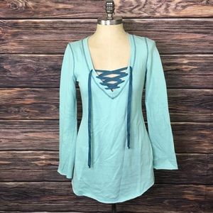 DISNEY BOUNDING Teal Fleece Cover up Dress NWOT S